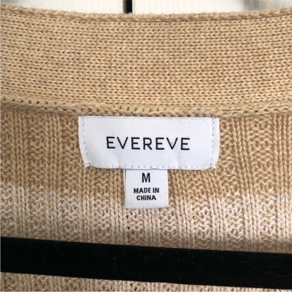 Evereve Tan and Cream Striped Cardigan Cami Set - Picture 3 of 11